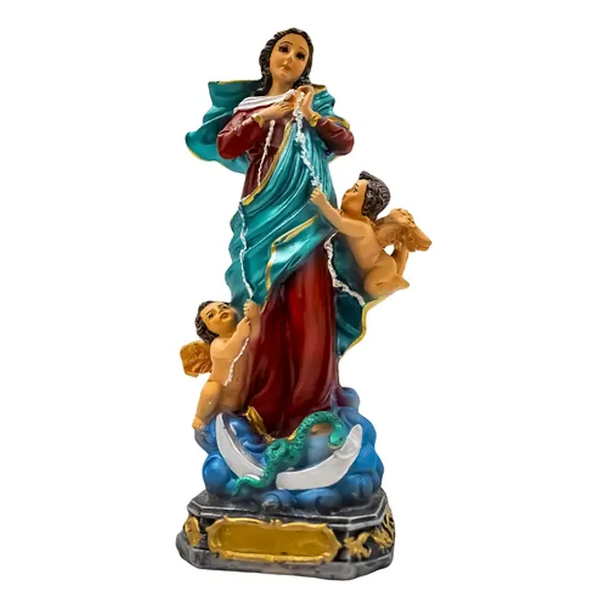 Figura Maria Desatanudos Decorativa en Resina