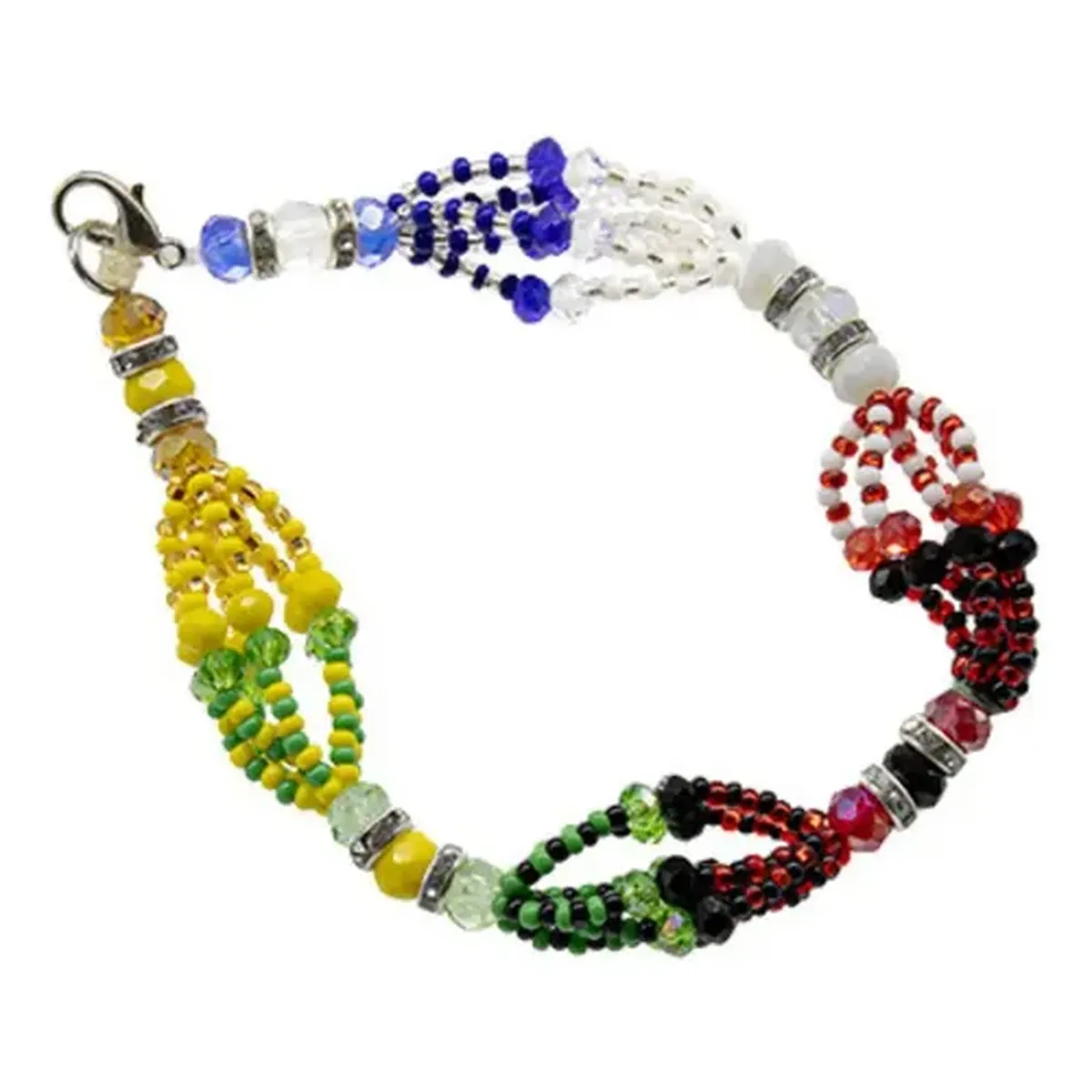 Pulsera Potencias Orishas Santeria Hilos Cristal Cortado