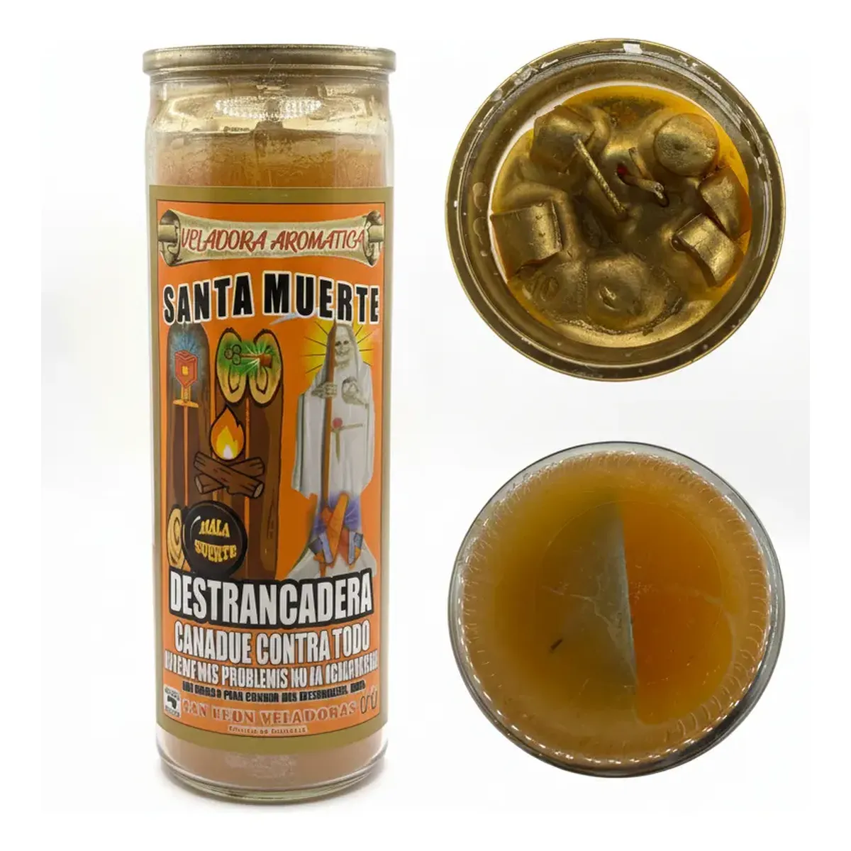 Veladora Destrancadera Santa Muerte Contra Mala Suerte
