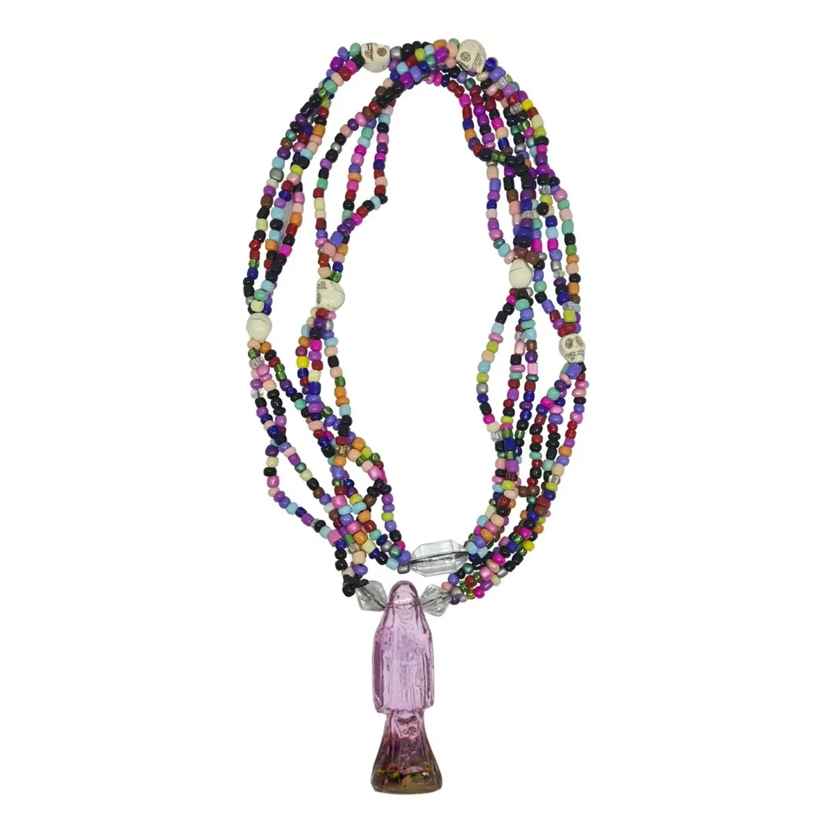 Mazo Personal Santa Muerte Rosa Superacion Miedos Curado