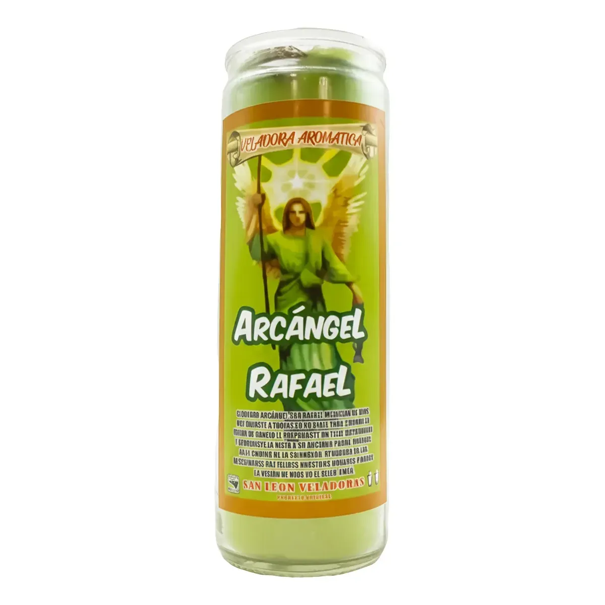 Veladora Arcangel Rafael Aroma Sanacion Fe y Proteccion