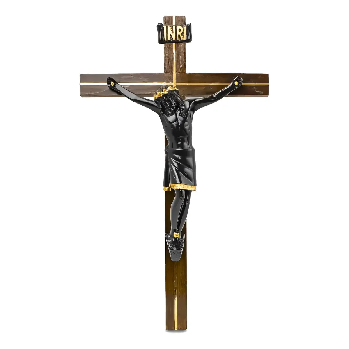 Crucifijo Cristo Negra para Altar Devocion y Proteccion