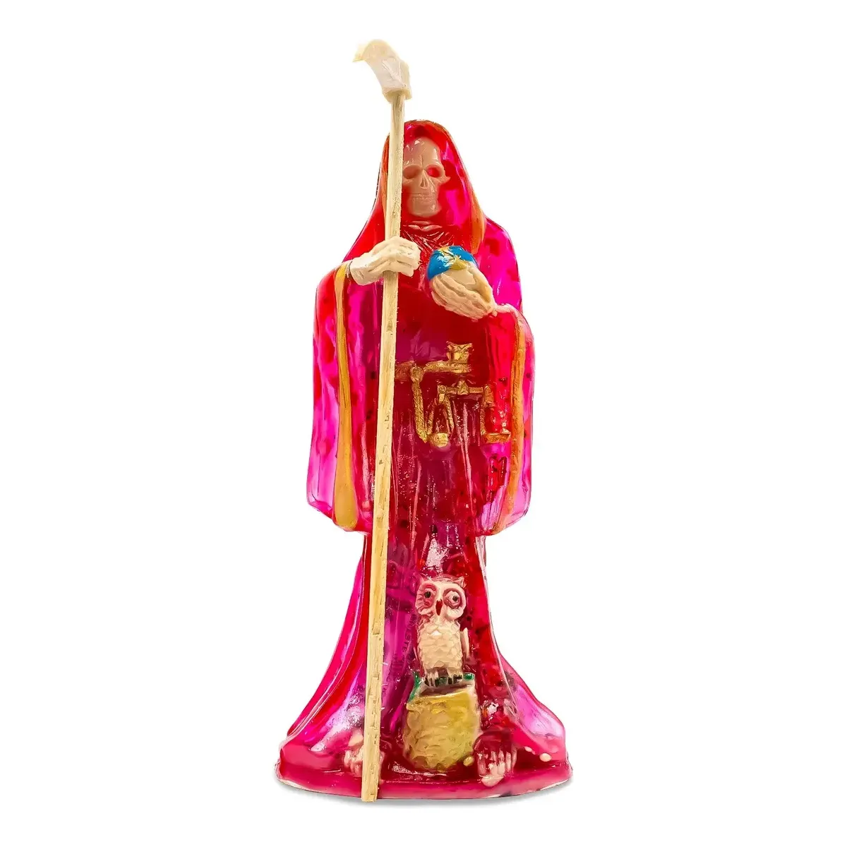 Santa Muerte Rosa Transparente Amor Curada