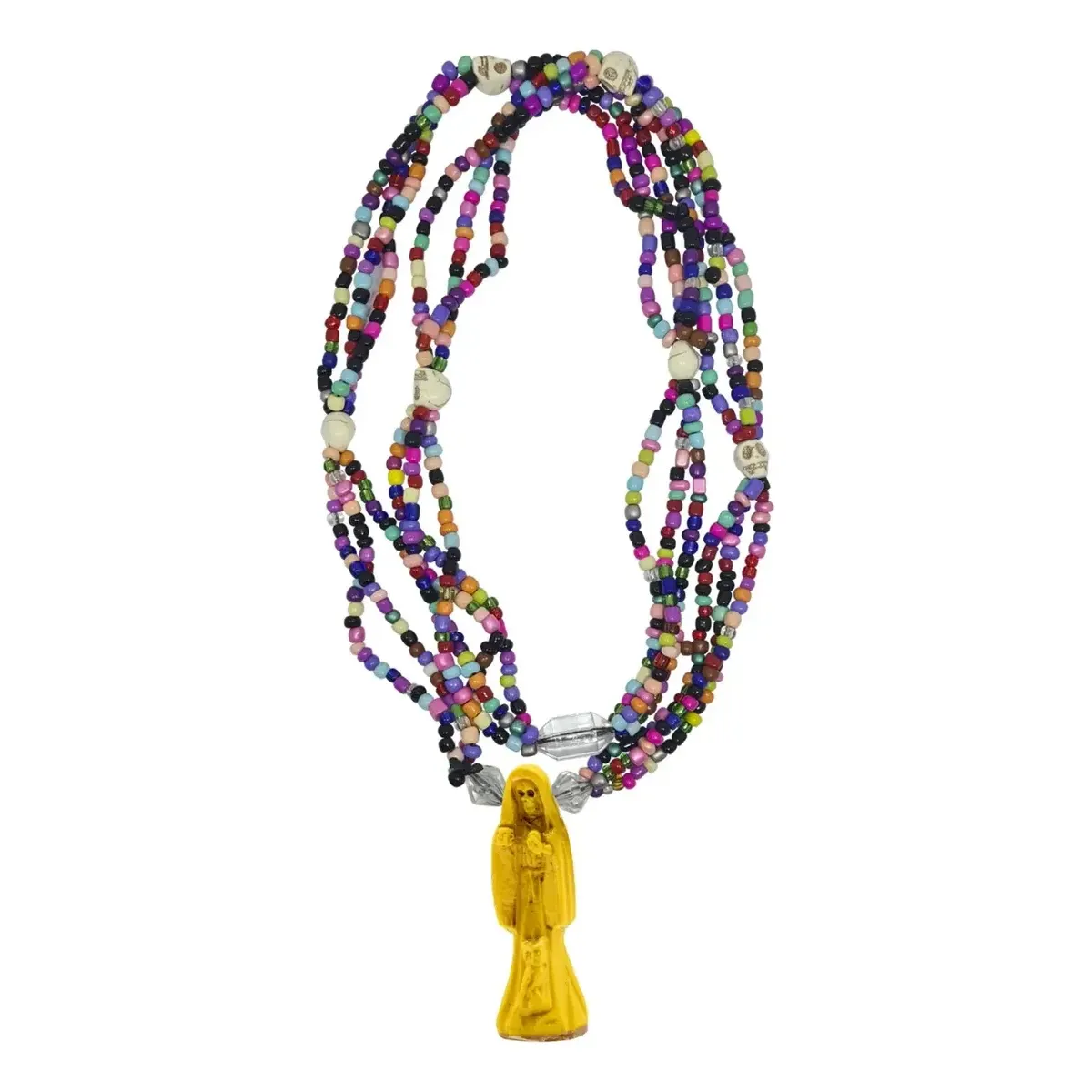 Mazo Personal Santa Muerte Amarilla Riqueza Dinero Curado