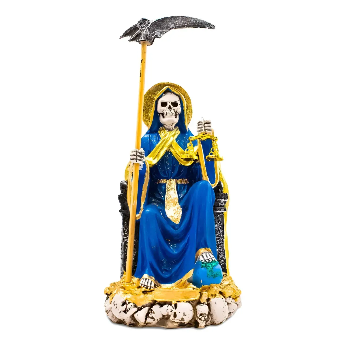 Santa Muerte Suprema Azul Justicia y Serenidad