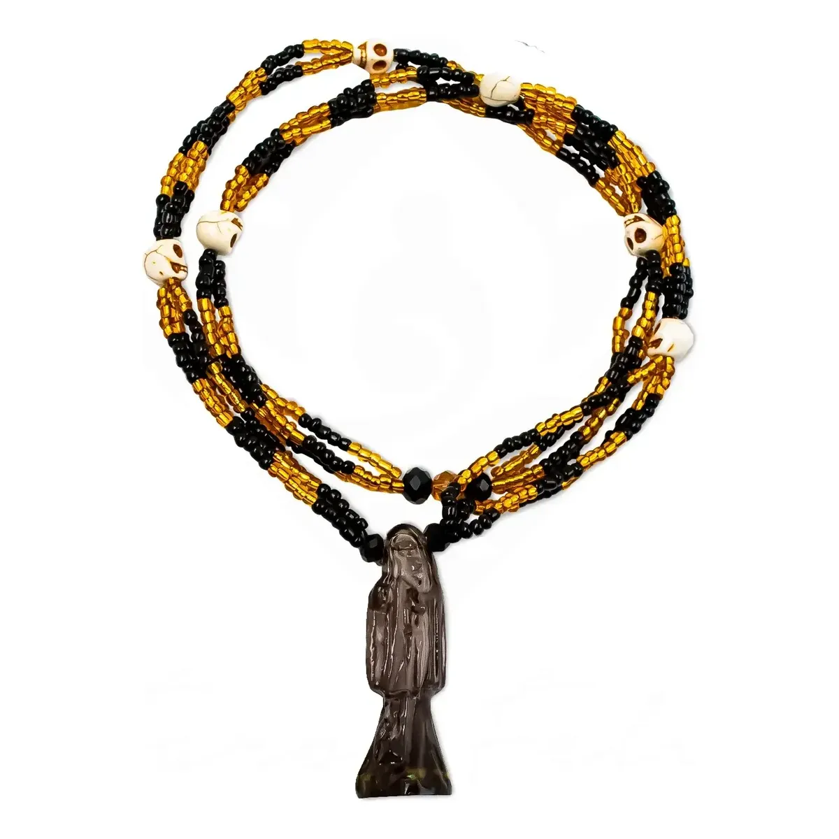 Mazo Santa Muerte Negra Ahumada Poder y Proteccion