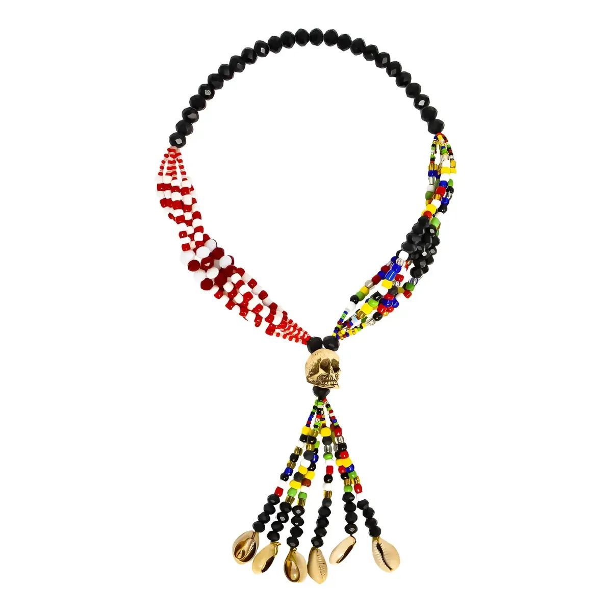 Collar Mazo Siete Rayos Moto Caracoles Proteccion y Justicia