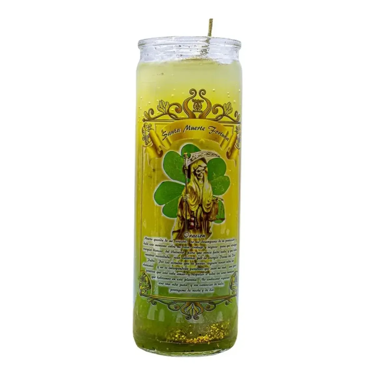 Veladora de Gel Santa Muerte Fortuna Ritual Prosperidad