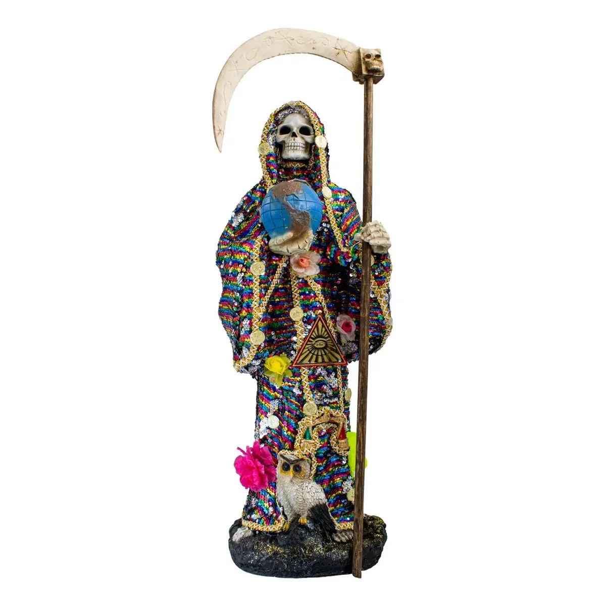 Santa Muerte Manto Magico Mil Colores Vestida