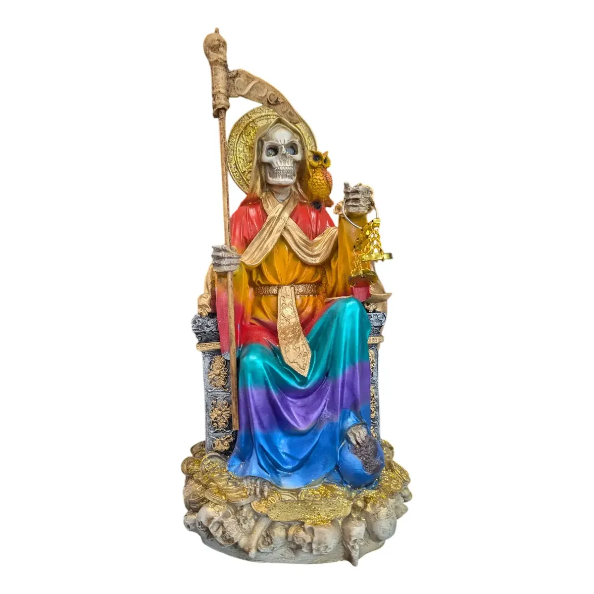 Santa Muerte Potencias Suprema con Buho
