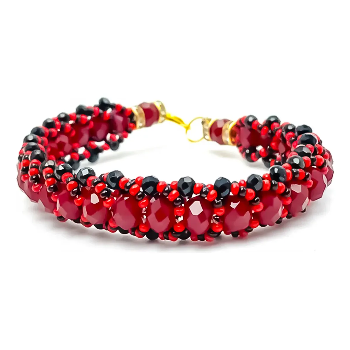 Pulsera Elegua Lucero Tapete Roja Negra Abre Caminos