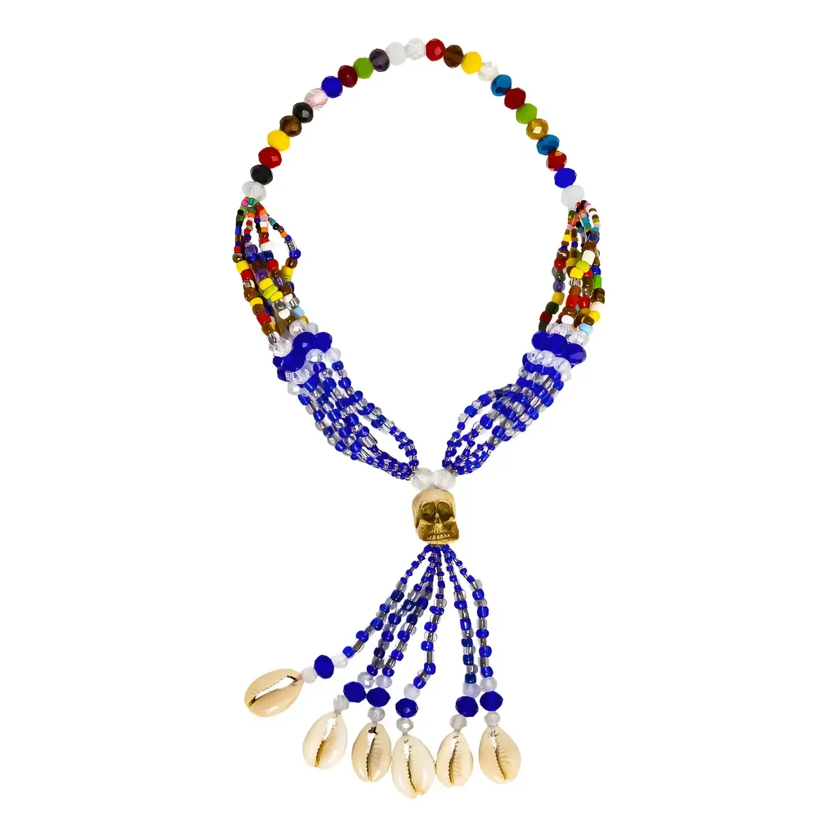 Collar Mazo Madre Agua Yemaya Santeria Proteccion Palo Moto