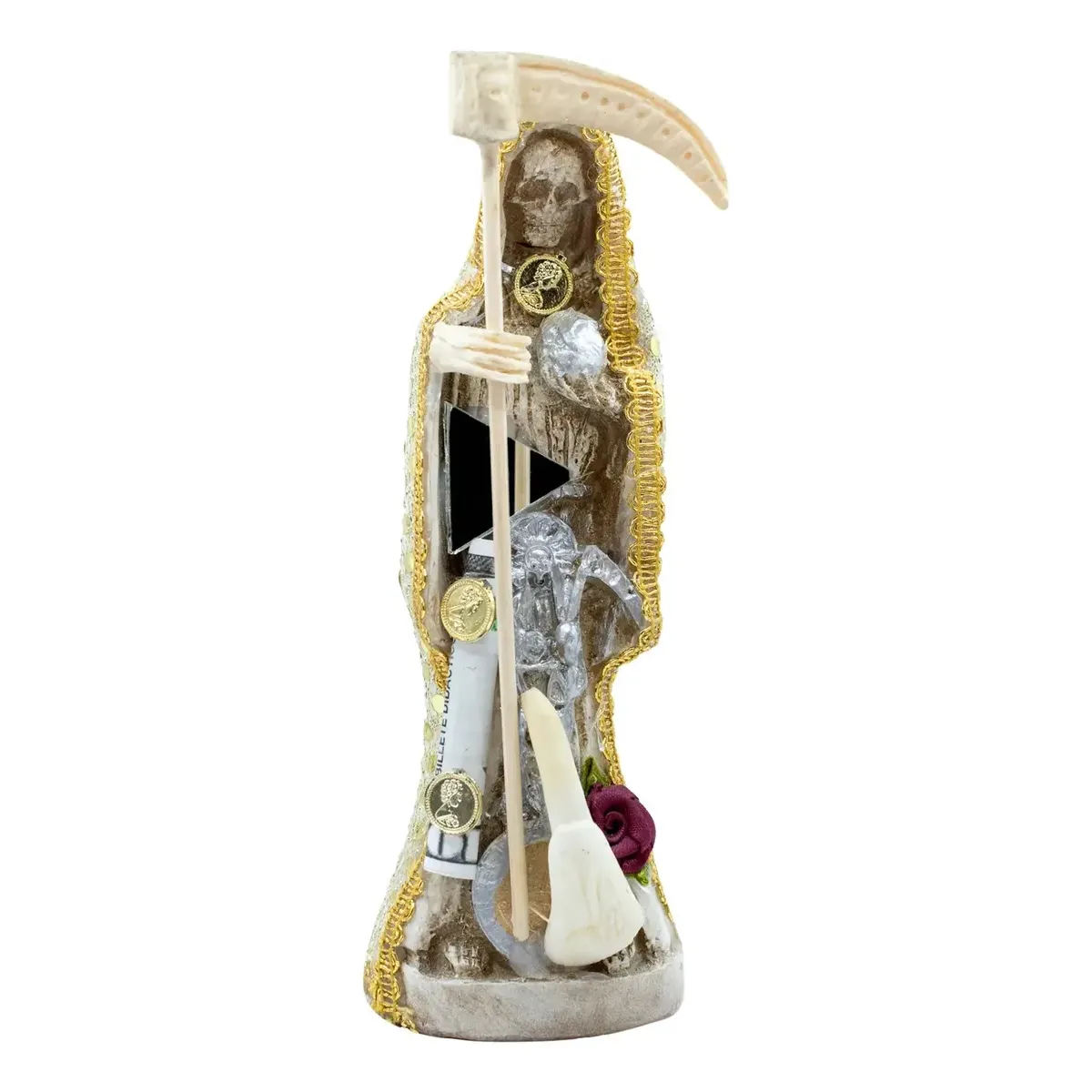 Santa Muerte Hueso Vestida Proteccion Paz y Abundancia