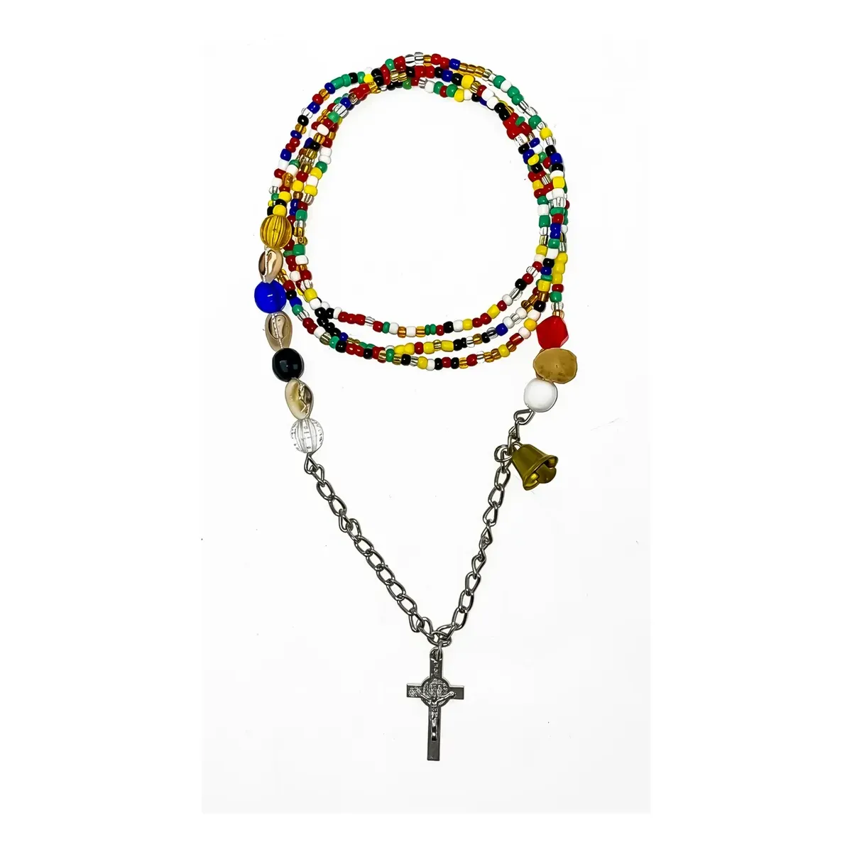 Collar Esoterico Mazo Bandera Proteccion Santeria Orishas