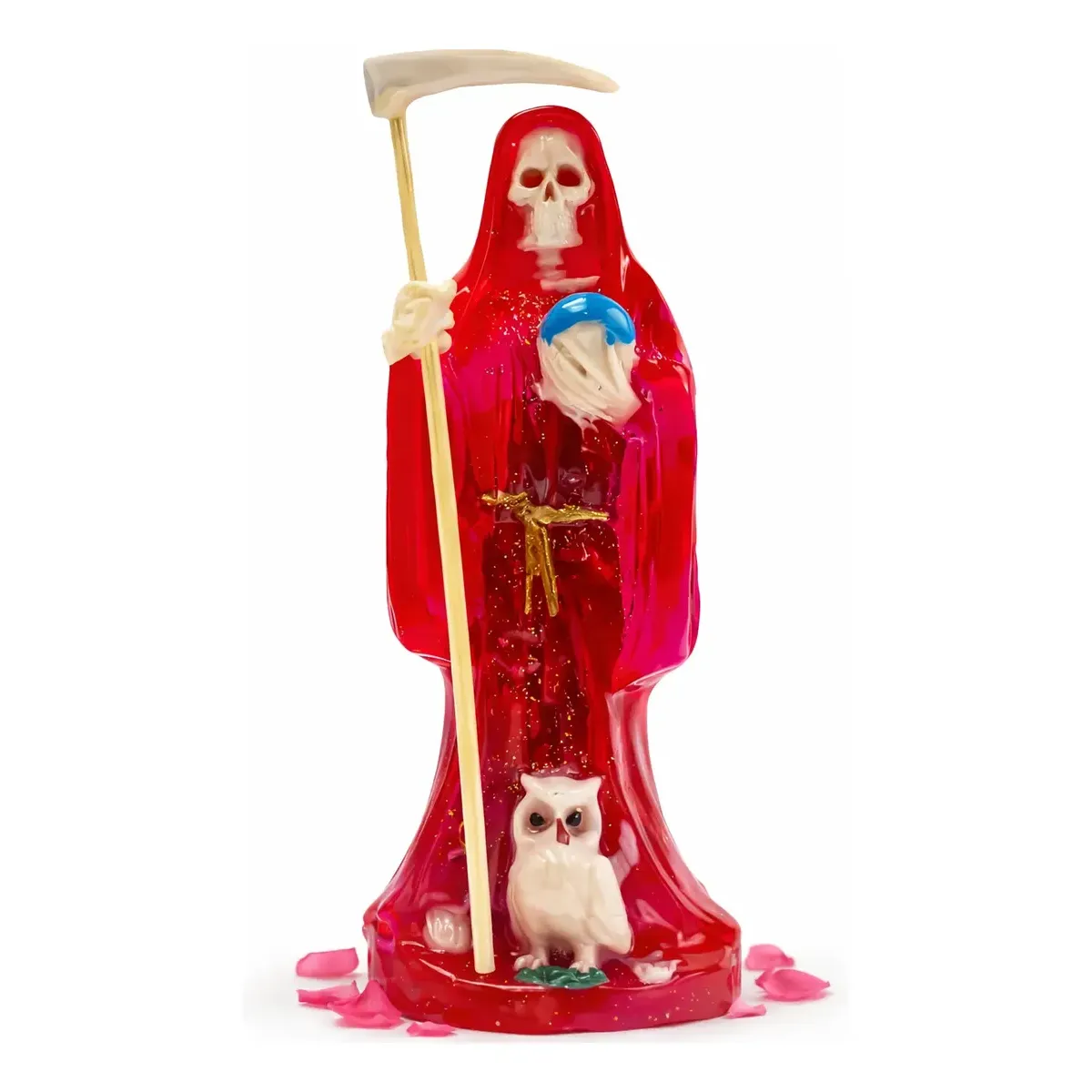 Santa Muerte Rosa Transparente Amor Curada