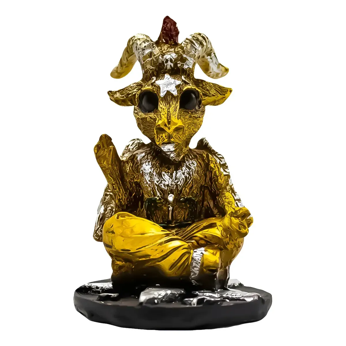 Baphomet Dorada Simbolo de Magia Poder y Equilibrio