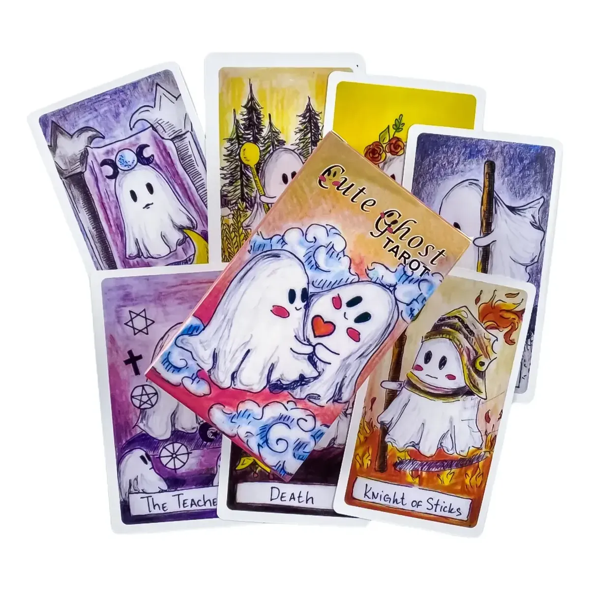 Cartas Tarot Cute Ghost Rider de Fantasmitas
