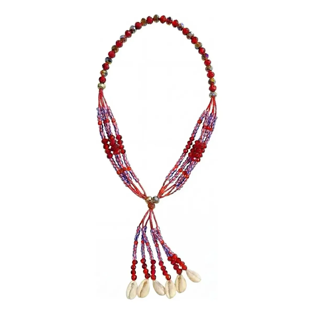 Mazo Collar Oya con Cuentas y Caracoles