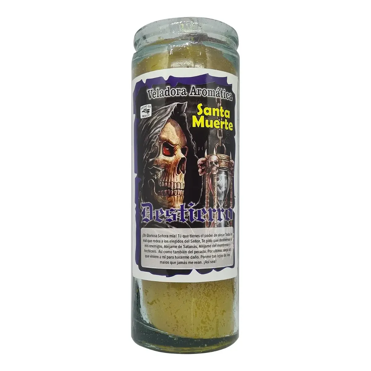 Veladora Preparada Santa Muerte Destierro Aromatica